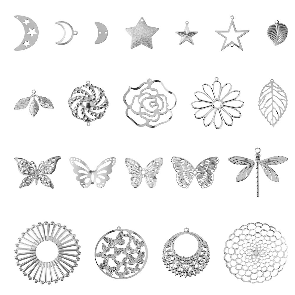 Zhubi 45MM Daisy Flower Metal Patches Headwear Connectors for Garment Decoration Sun Catcher DIY Jewelry Accessories