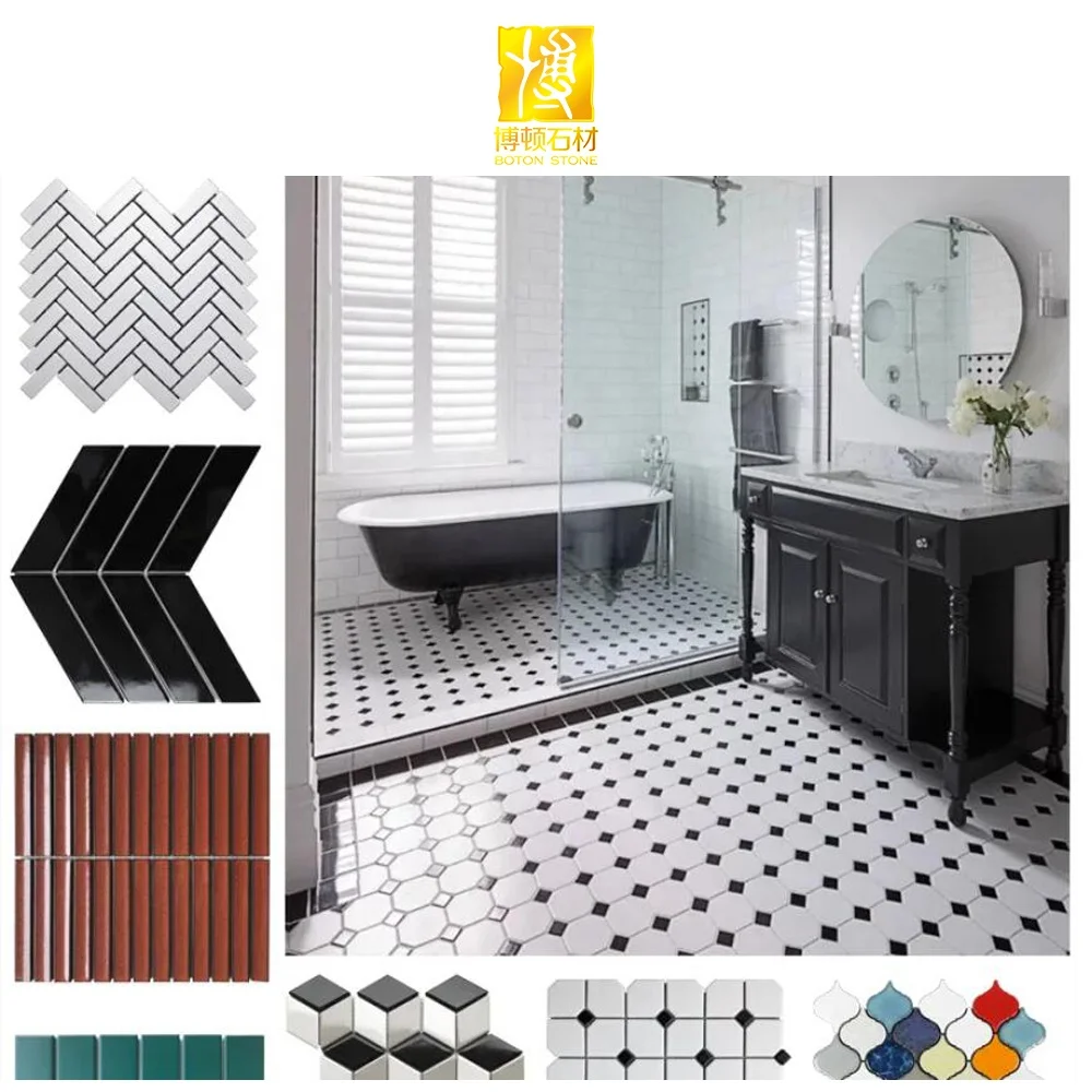 BOTON STONE Wholesale 3DChina Cheap Price Leaf Mosaic Tile Wall Decoration Mosaics Marble