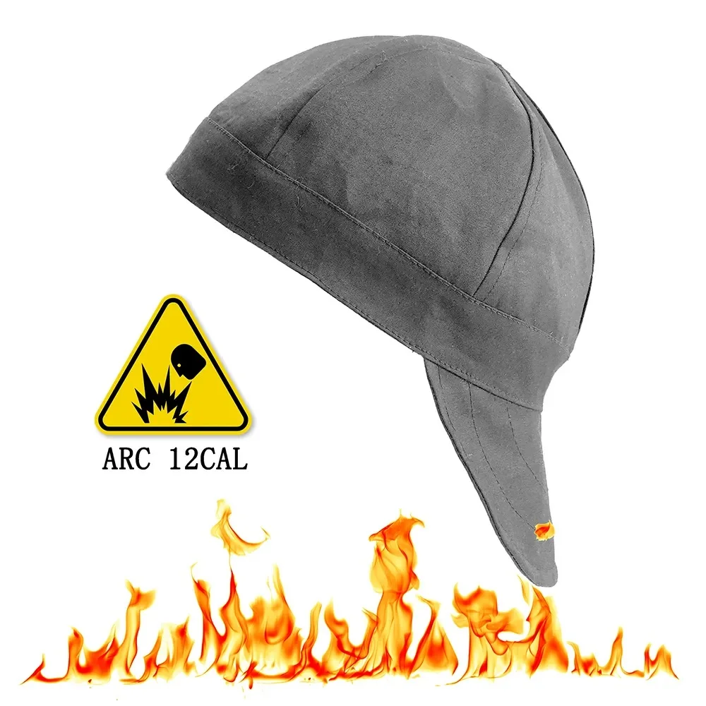 2023 New Custom Logo FR Cotton Welding Cap 6 panels hat Welder Safety Flame resistant Welding accessories Protection Fire