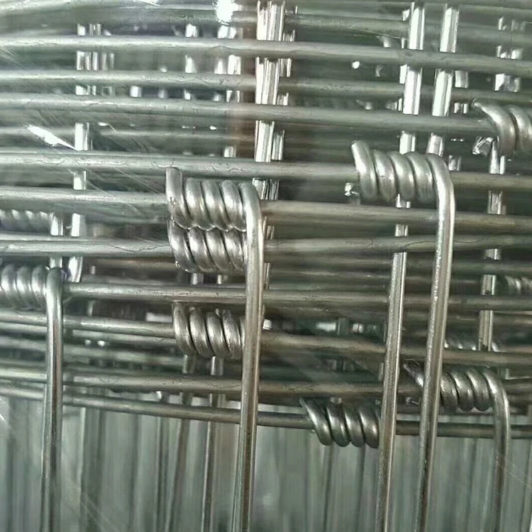 Cheap galvanized cattle fence deer fence Galvanized ring lock fixed knot woven wire field fence for grass