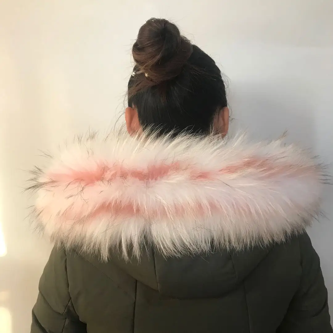 
High quality fashion new style fox fur collar real raccoon fur fox fur ladies coat collar 