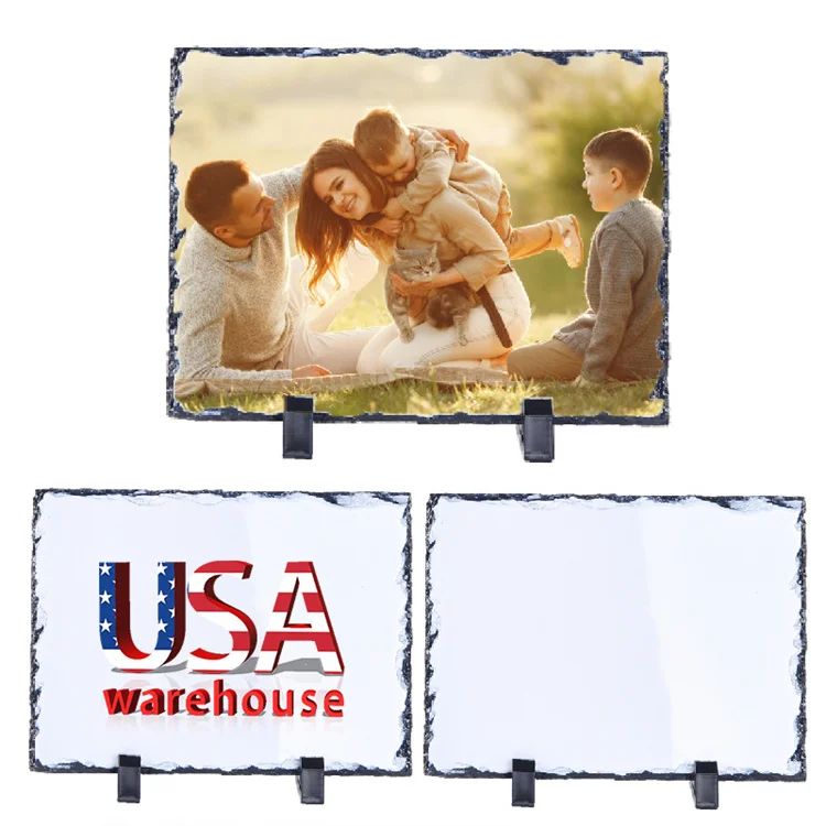 2023 Factory Hot Selling Creative Sublimation Slate Photo Rock Cross Wholesale Blank Square Sublimation Photo Rock Slate