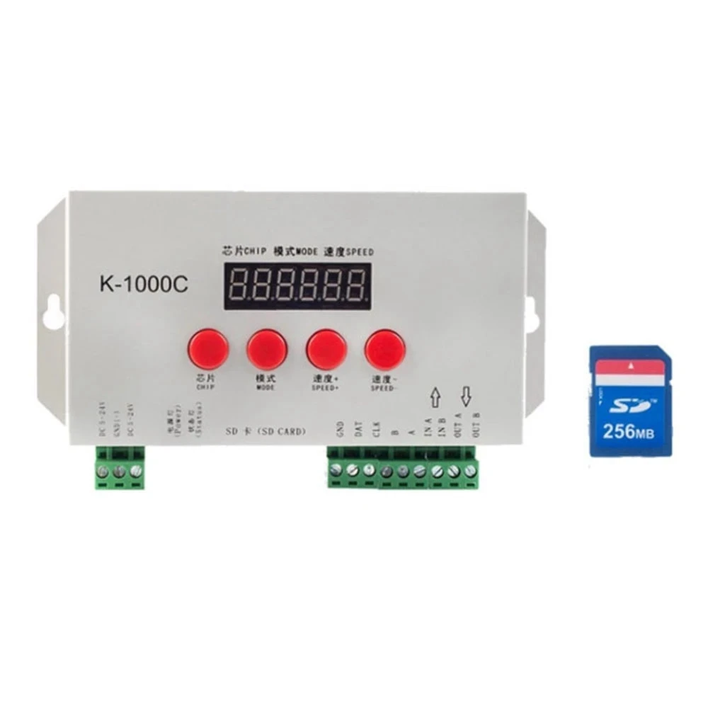 K1000C SD карта для WS2801 WS2811 WS2812B пиксельный светодиодный контроллер K-1000C RGBIC Светодиодная лента