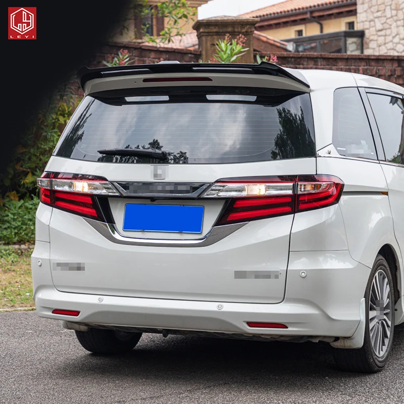  LEYI Углеродные черные автозапчасти ABS автомобильные аксессуары интерьерные декоративные продажи без перфорации спортивные задние крыла Для Одиссея 2015