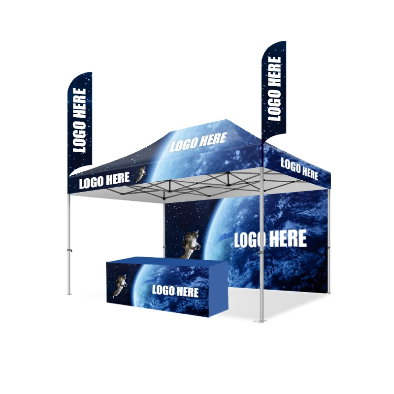Custom Big Outdoor branded 50 mm Commercial Trade Show Folding Big Tent popup gazebo