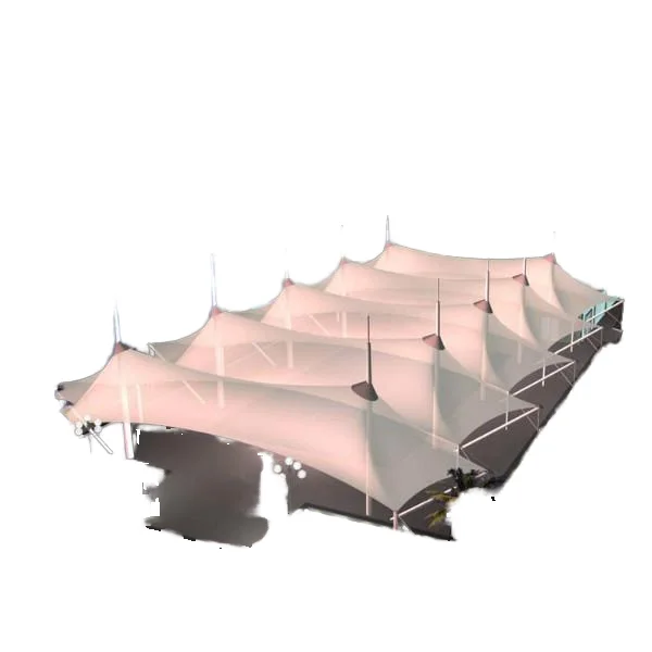 Современный промышленный дизайн большой диапазон архитектуры PVDF мембранная структура затеняющая ткань навес для складского зала стадиона