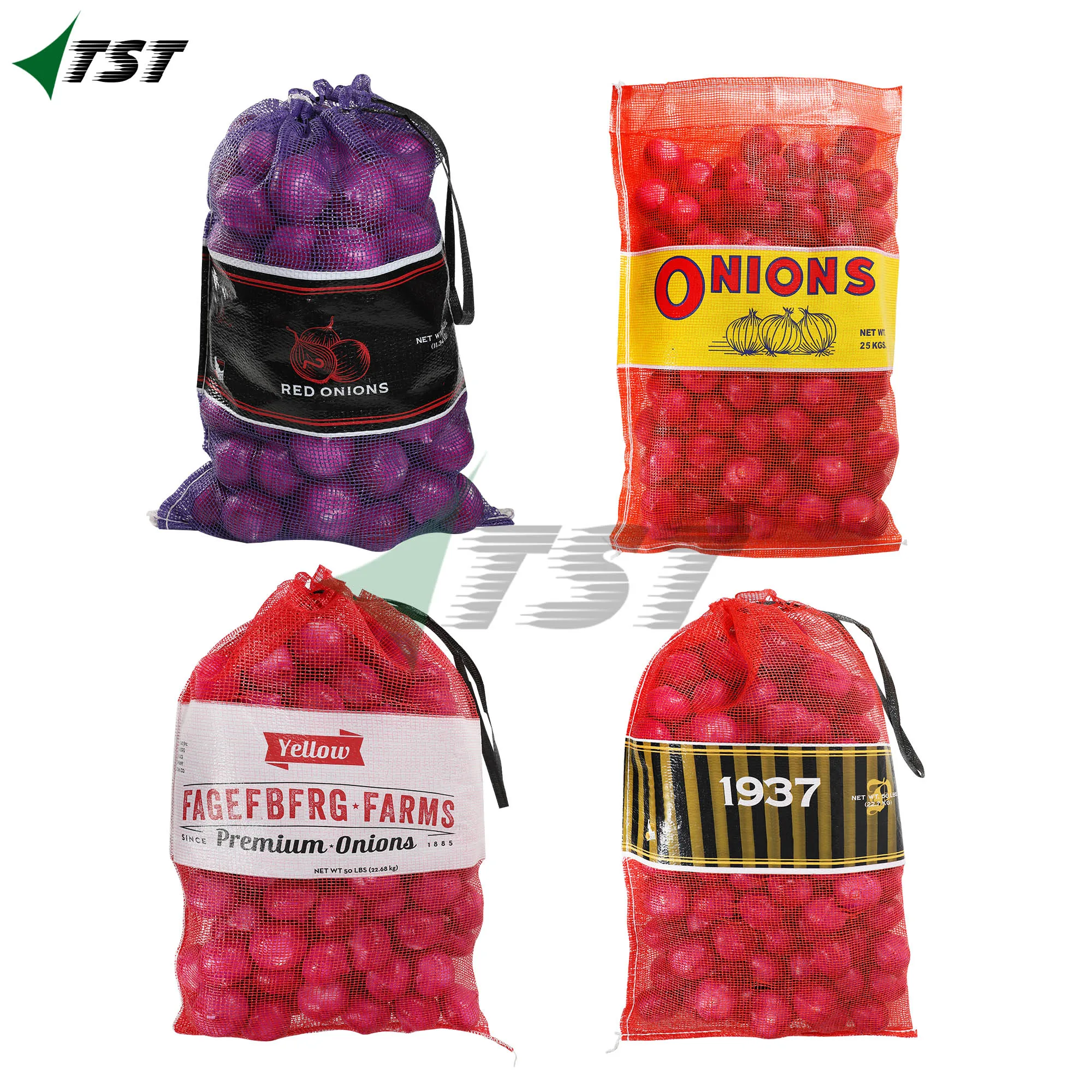 PP PE New Virgin Red Onion Bag/leno Bag/onion Bags 20 kg
