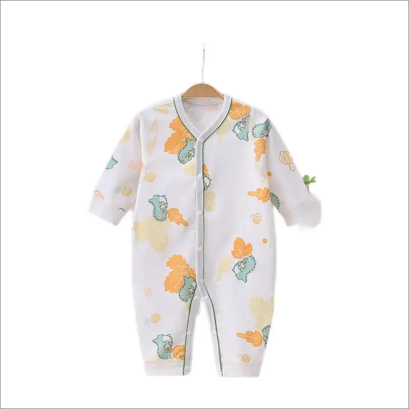 Autumn winter and spring baby clothes boneless pure cotton Class Aa newborn jumpsuit male and female baby crawling clothes