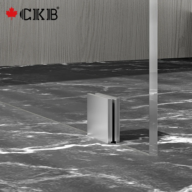 CKB OEM ODM Bathroom Chrome Clear Tempered Glass Shower Door Frameless Panel Stand Up Shower
