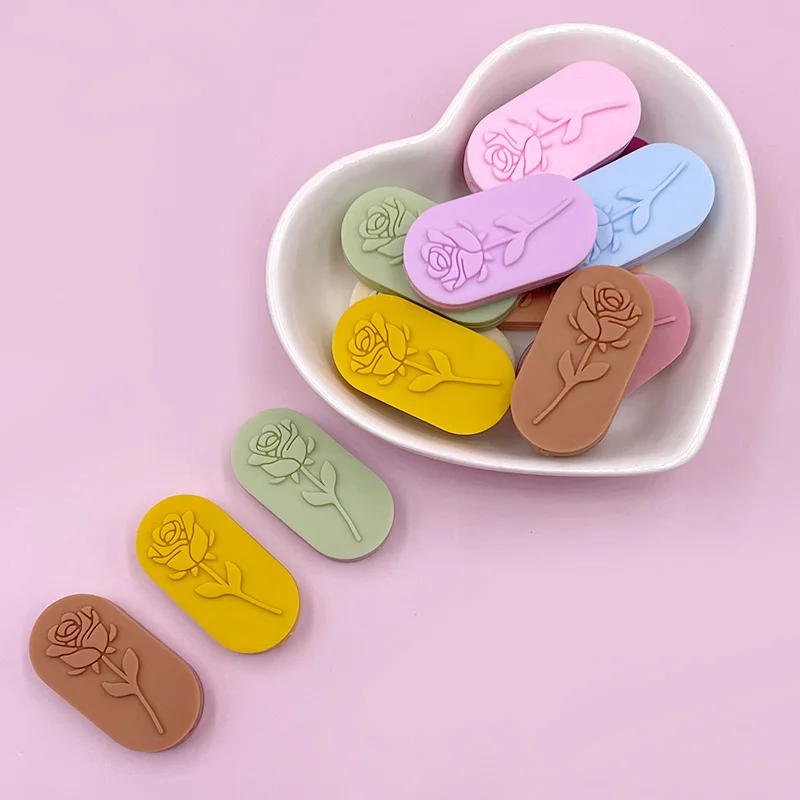 Factory Supplier wholesale silicone beads silicone teething beads Rose silicone Bead