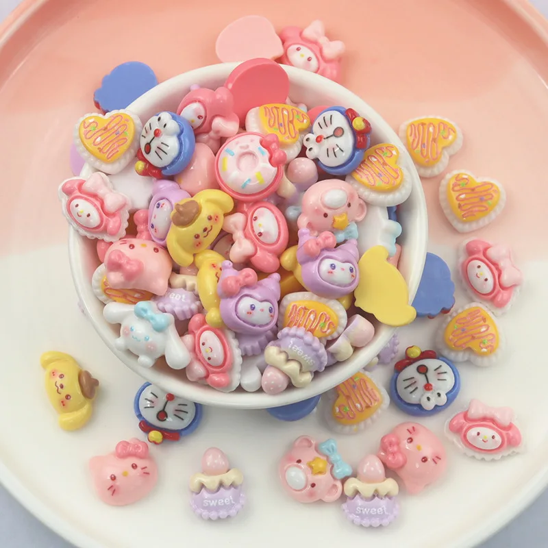 New Cartoon Resin Accessories Handmade Diy Cream The Cute Winnies Nail Charm Poohs Hellokitties Nail Charms