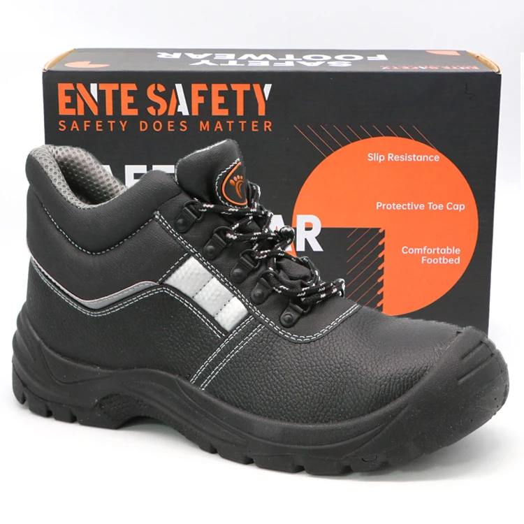 ENTE SAFETY High Quality Boots Split Cow Leather Anti Slip Waterproof Comfortable CE S3 Steel Toe Water Proof Safety Work Shoes