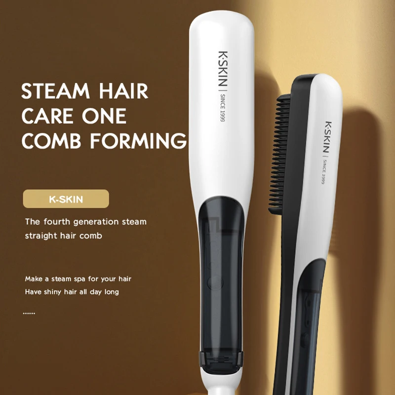 KSKIN Hot steam hair treatment while straightening hair Hair Straightener with Steam