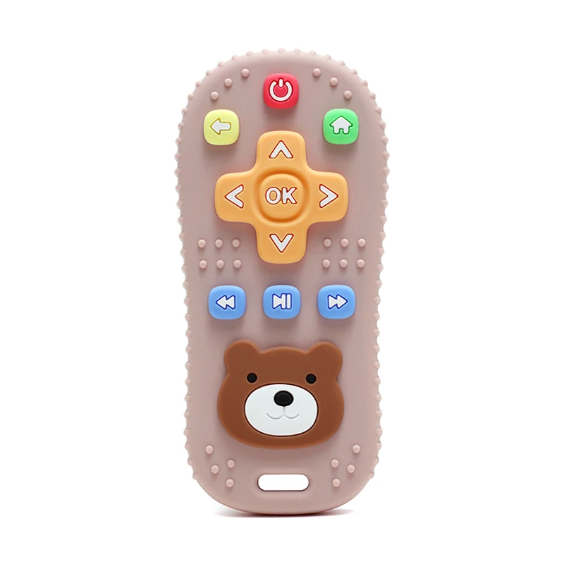 new born baby silicone tv remote control teether  remote control shape teething baby teether with stock