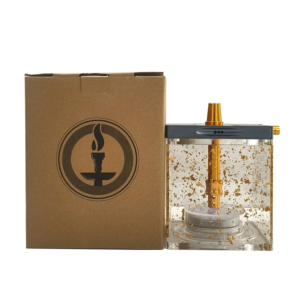 High-grade Gold Foil Acrylic Hookah Factory Wholesale Cross-border Hot bar Shisha