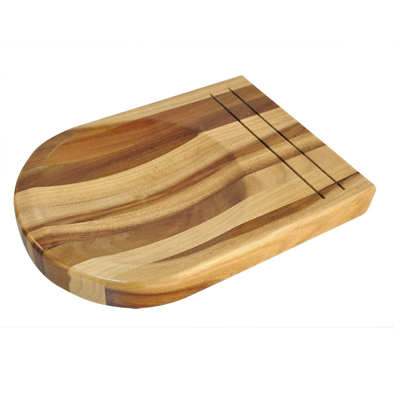 Mezzaluna Chopper and Acacia Wood Board set cheese knife set with board
