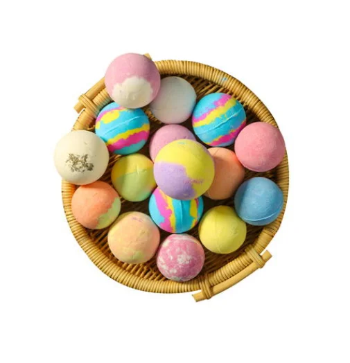 
A large supply of plant aromatherapy bath salt balls in various gram weights hand made bath bombs 