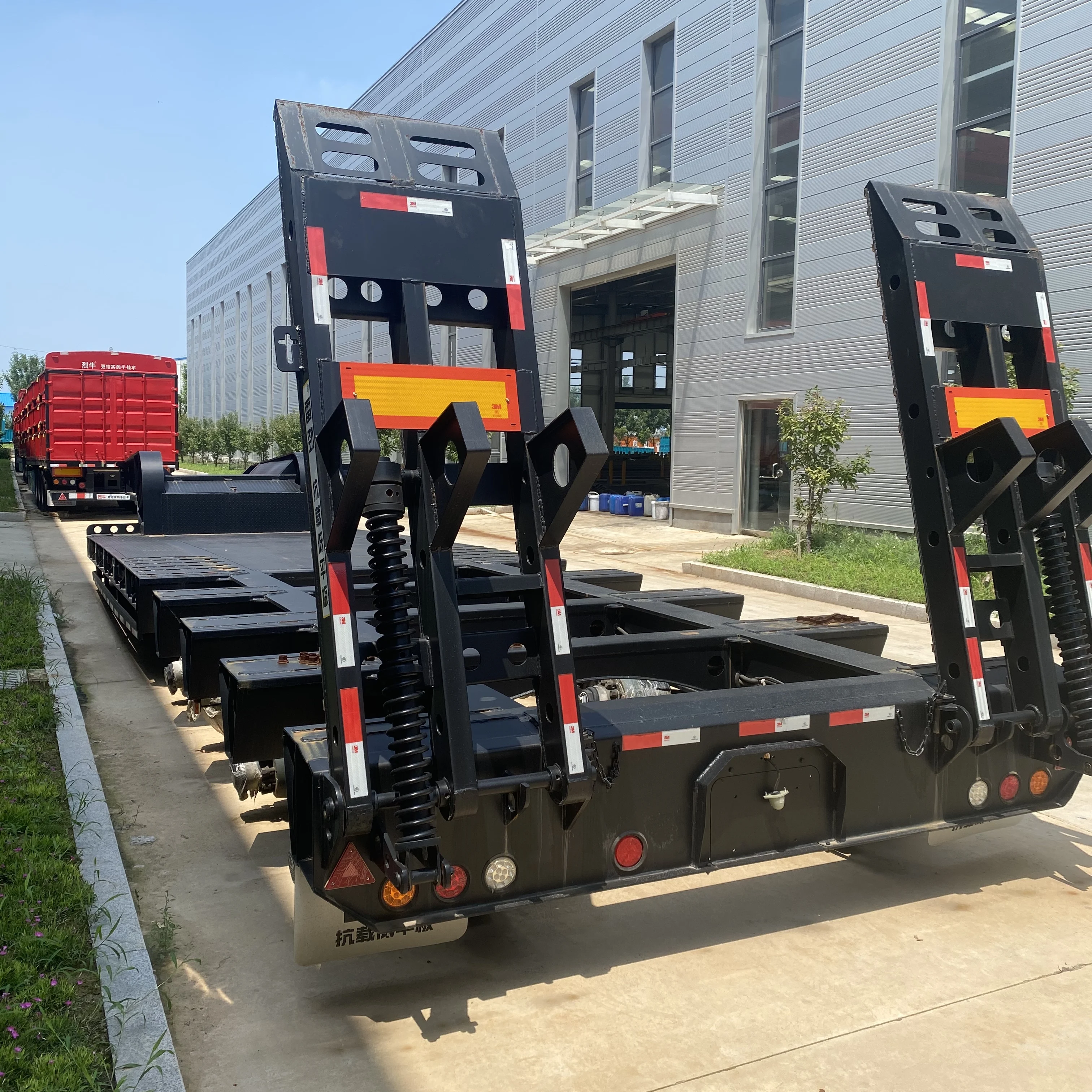 Автомобиль мастер 60 тонн lowboy грузовик прицеп для транспортировки 2 оси 50 gooseneck оборудование