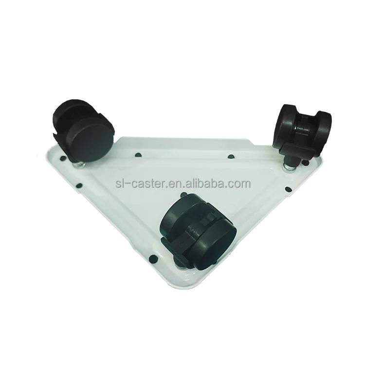 440lbs furniture mover with strengthen steel plate transport mental trolley with three-wheel swivel castor Plate Dolly