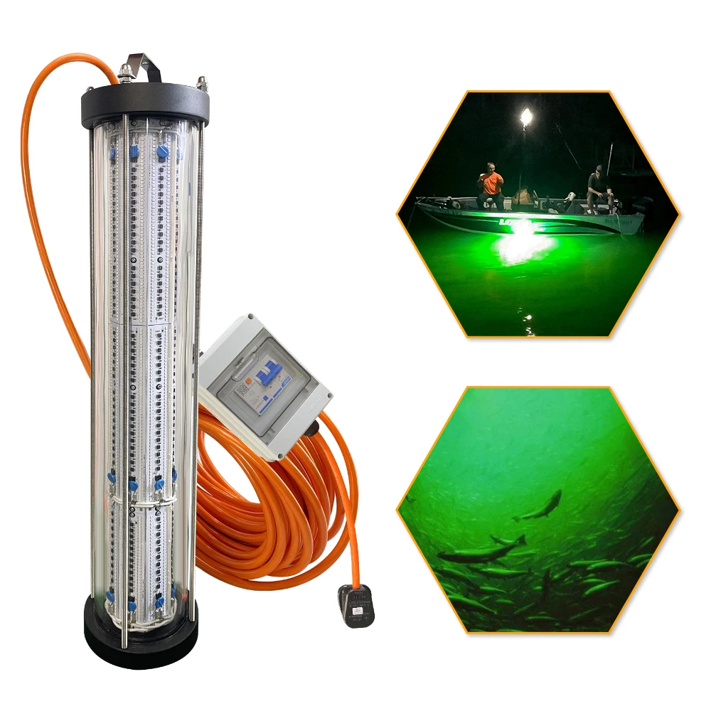 4000W LED Underwater High Quality IP68 Green Underwater Fish attract Lure Light Flashing Lamp light