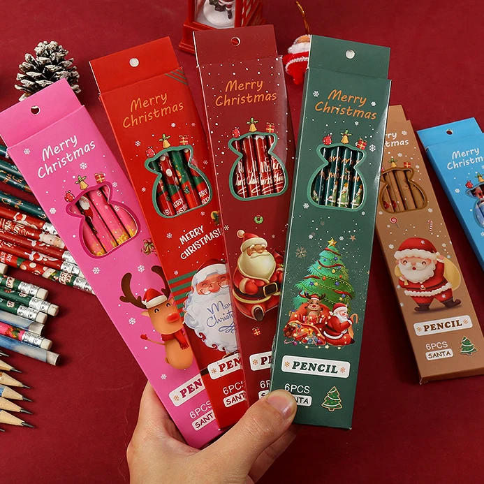 Wooden Hb Pencil With Eraser 6pcs Pack Nataraj Hb Pencil Original Christmas Gifts Pencils For Children