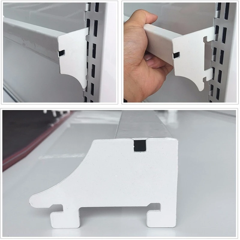 Хромированные Металлические Висячие настенные стеклянные полки для супермаркета, деревянные полки