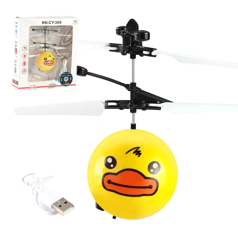 LONGXI Flying toys remote IR LED hand control ball toys Gesture sensor flying drone machine infrared helicopter toys for kid