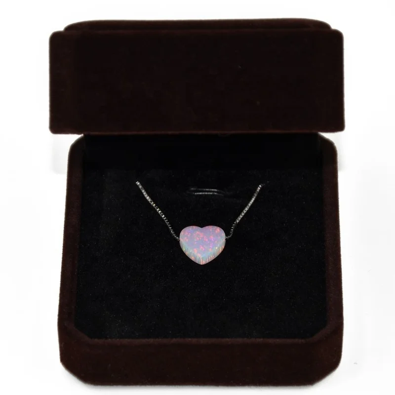 
Ожерелье-цепочка из серебра 925 пробы с подвеской в виде Хамса, сердца, слона, огненного опала, ожерелье с подвеской из драгоценных камней для женщин 