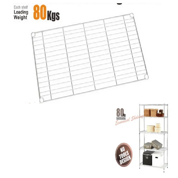 75*46 cm Chrome Metal Wire Shelves Per Shelve 80Kgs Grocery Estante Display Racks Supermarket Shelves