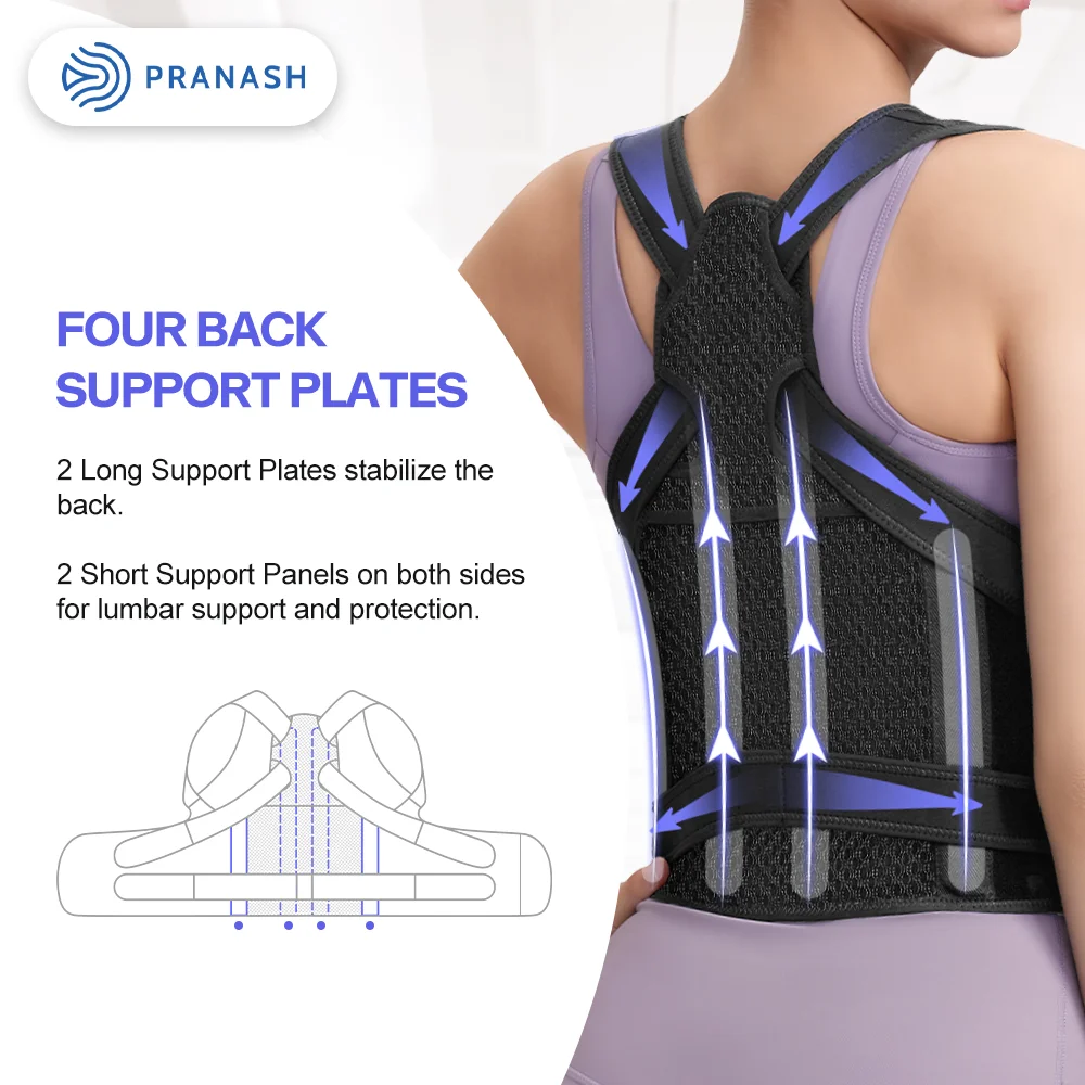 Hot Sale Adjustable Front Clavicle Straps Posture Corrector Back Brace for Pain Relief and Protection