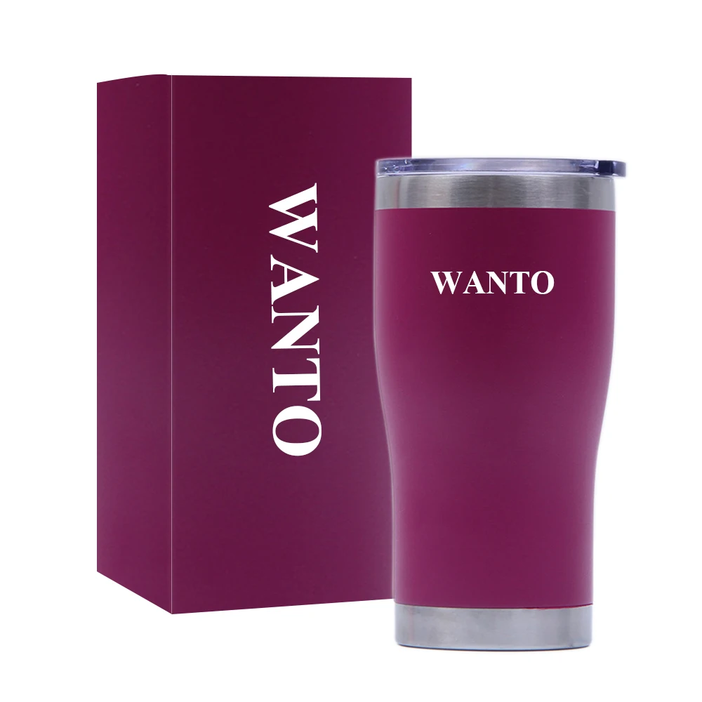 Wanto 12oz 20oz 30oz 40oz Wholesale Best Selling Stainless Steel Double Wall Tumbler Cup Manufacturer With Sliding Lid