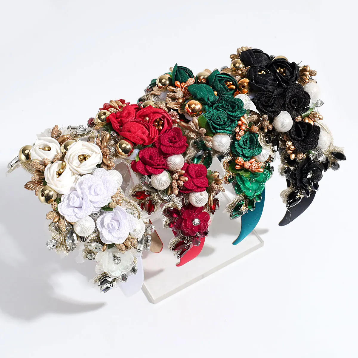 Wholesale Headband Female Heavy Craft Embroidery Cloth Headband Luxury Style High Custom High-grade Hair Accessories