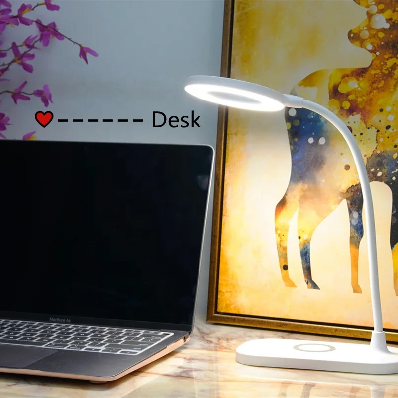 Hot Sale  wireless Charger led table lamp LED led desk light  Modern Accept custom USB Wireless Factory  sale Table Light