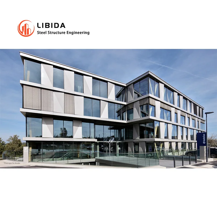 Prefabricated Stainless Frame Workshop High Quality Steel Structures Commercial Centre Office Building for Sale