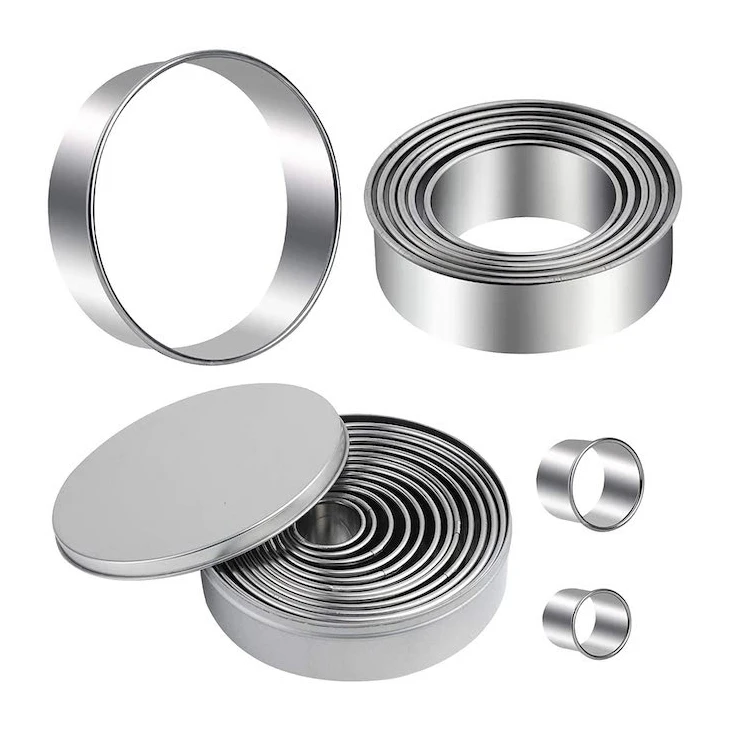 Best Selling Best Good Sale Round Cookie Cutters Set 12 Pieces Biscuit Cutters for Baking Pastries Doughs Doughnuts Biscuit Cutters Set