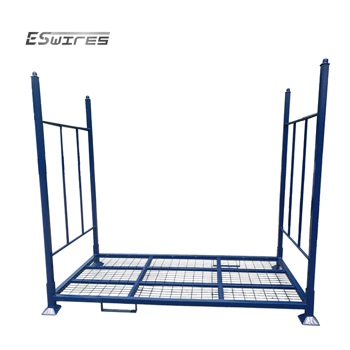 Good Quality Warehouse Stack 4-6 High Heavy Duty Folding Metal Steel Post Pallet Tyre Stacking Racks