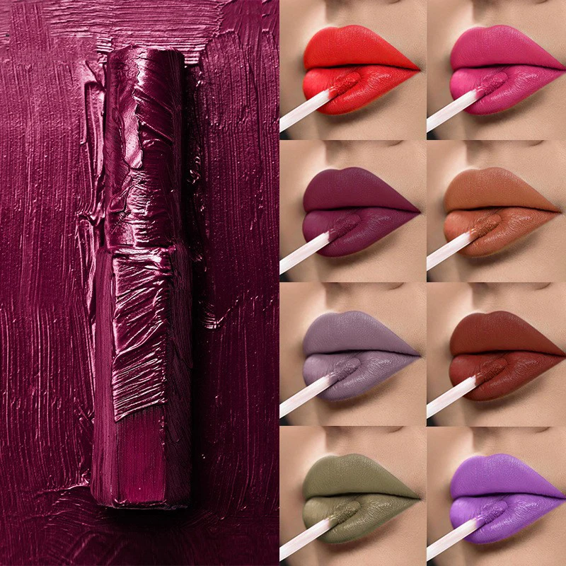 36 Colors Private Label  Matte Lip Gloss Honey Color Show Not Easy To Stain Cup Lip Glaze Liquid Lipstick