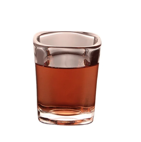 Convenient Double Layer Thick Bottom Mini Glass Cup Double Glass Cup Tea Liquor Glass