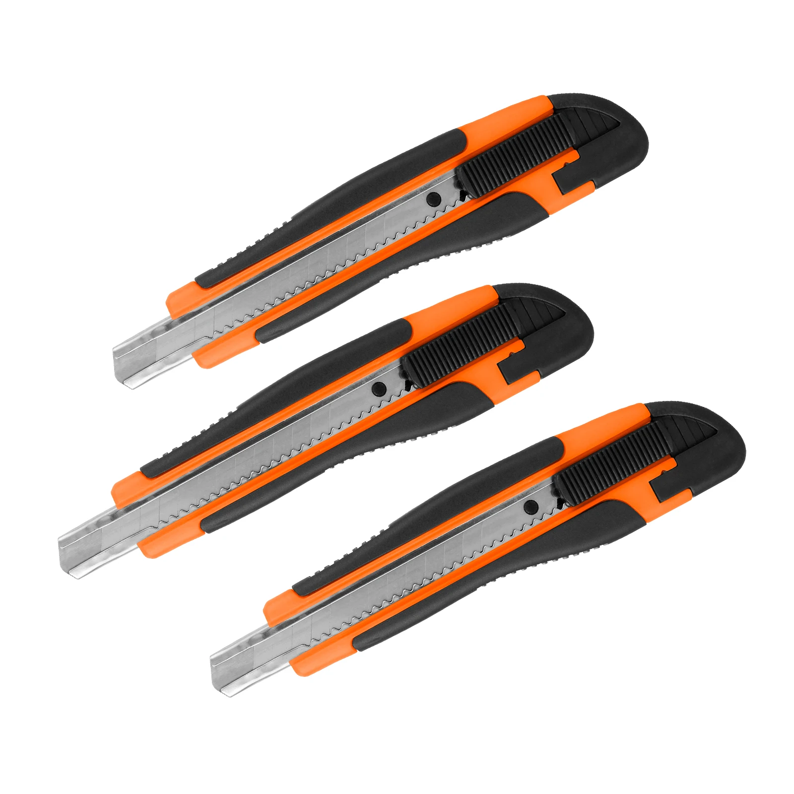 SHIND 37556 Snap-Off Blade Knife Blades 9mm*13 SK5 Carbon Tool Steel And Auto-locking Blade Optimized Ergonomic Bi-material Grip