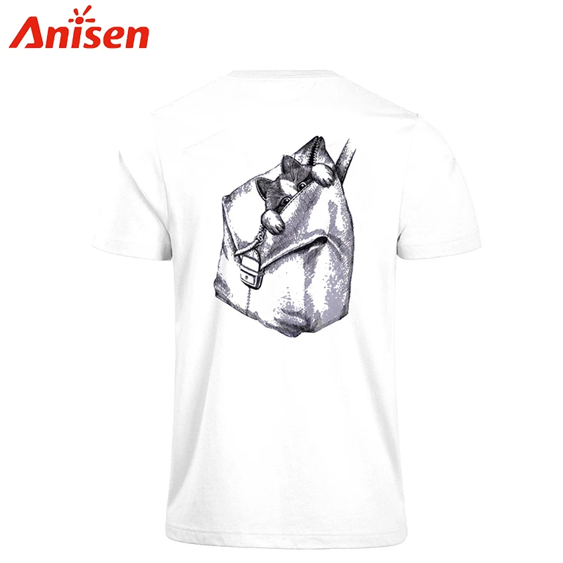 
Hot Selling Custom Screen Print Breathable Cotton Shirts Casual T Shirt Men 