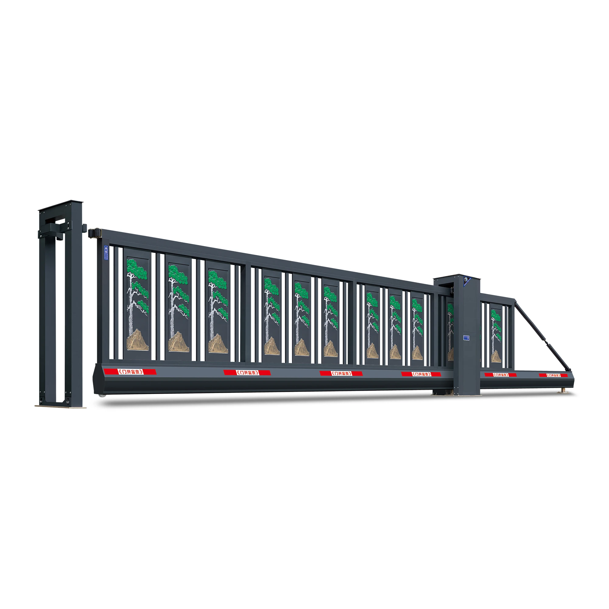 XINGGUANGYI China Supplier Price Custom Aluminium Industrial Design Smart Electric Floating Door Driveway Automatic Sliding Gate