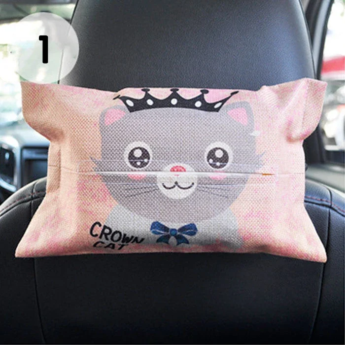 Car Cartoon Tissue Box Hanging Storage for Renault Clio Duster Trafic Megane 2 3 Logan Sport Opel Astra h j g k Insignia Corsa