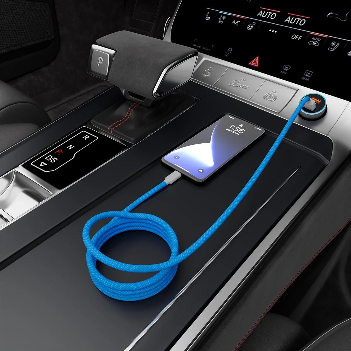 High Quality Magnet Charging Cable Retractable 60W 3A USB Type C to USB C Magnetic Fast Charging Cable