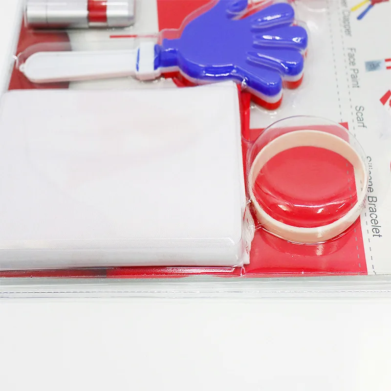 Qatar World Cup Football Soccer Party Fans Prop Kit Accessories Scarf Flag Bracelet Glasses Face Color Fans Cheering Items