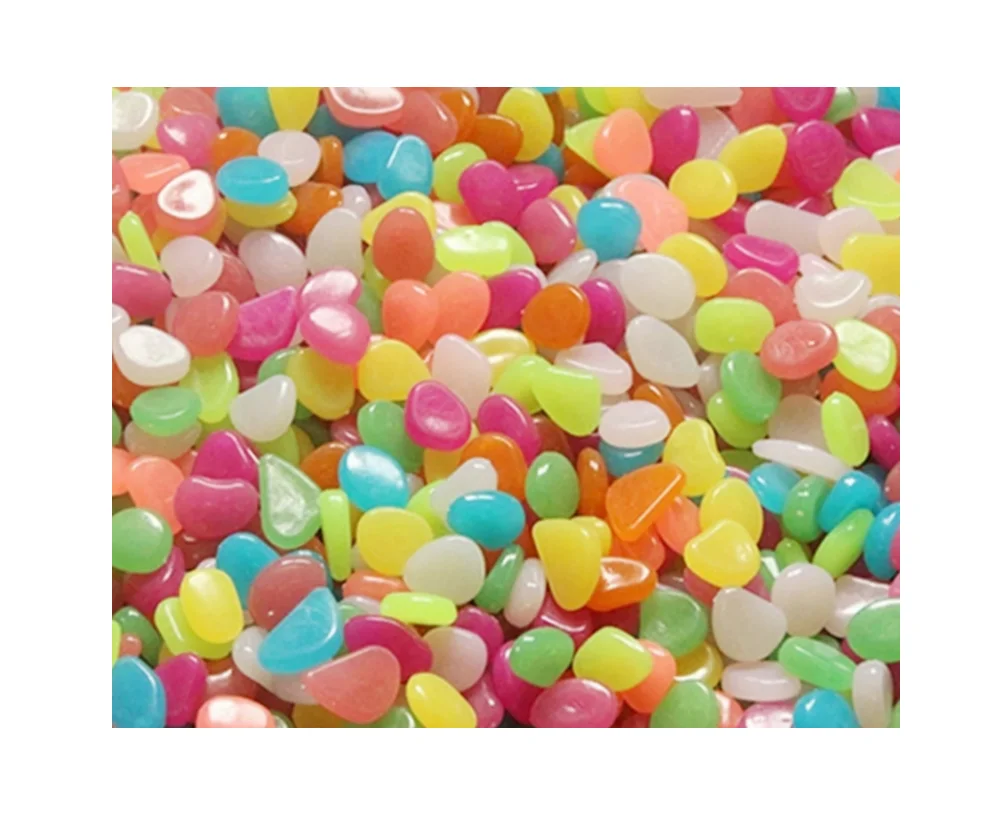 2cm luminous stone, crystal fluorite, aquarium landscape luminescent stones, fluorescent pebbles factory wholesale
