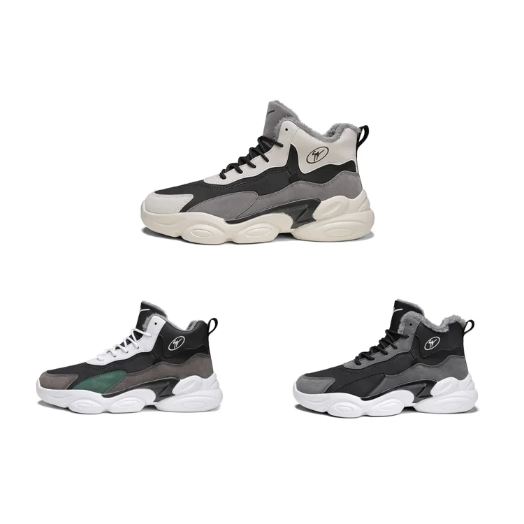 Winter Warm Fur Lining Jogger Fashion Walking Style Shoes Men Sports Running shoes