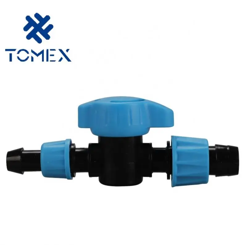 Male Thread Mini Barbed Water Valve For Drip Irrigation Pipe Connector