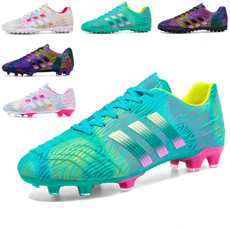 2021 New Outdoor Training Sneakers Soccer Shoe Long Spikes Sport Boots Men Professional Football Shoes