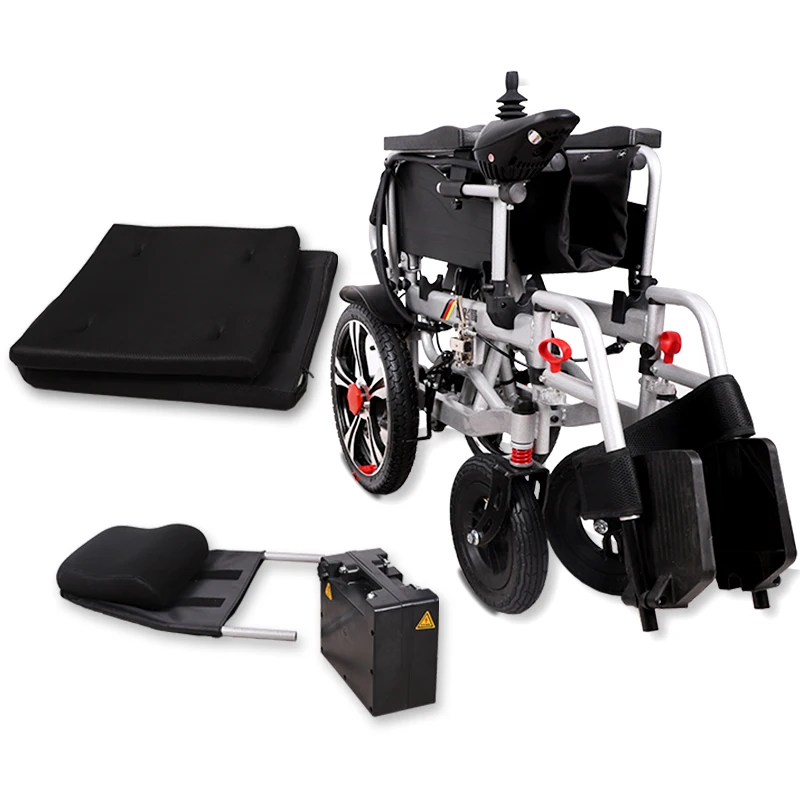 Best Seller Excellent All Terrain Soft Electric Wheel Chair Elderly Folding Power Electric Wheelchair with Big Wheels