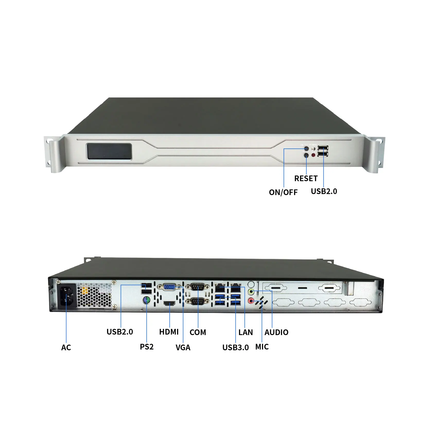 1U Rackmount industrial pc 6-9th gen i3/i5/i7 LGA1151 2*i211AT LAN with 6COM support H310C/B365 Rackmount i7-9700 industrial pc